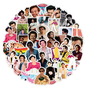 50PCS British Singer Harry Edward Styles Graffiti Stickers Skateboard Fridge Guitar Laptop DIY Waterproof Cool Sticker Decals