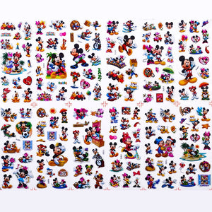 12 Sheets/set Mickey Minnie scrapbooking for kids rooms decor diary notebook decoration toy 3D sticker