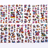 12 Sheets/set Mickey Minnie scrapbooking for kids rooms decor diary notebook decoration toy 3D sticker