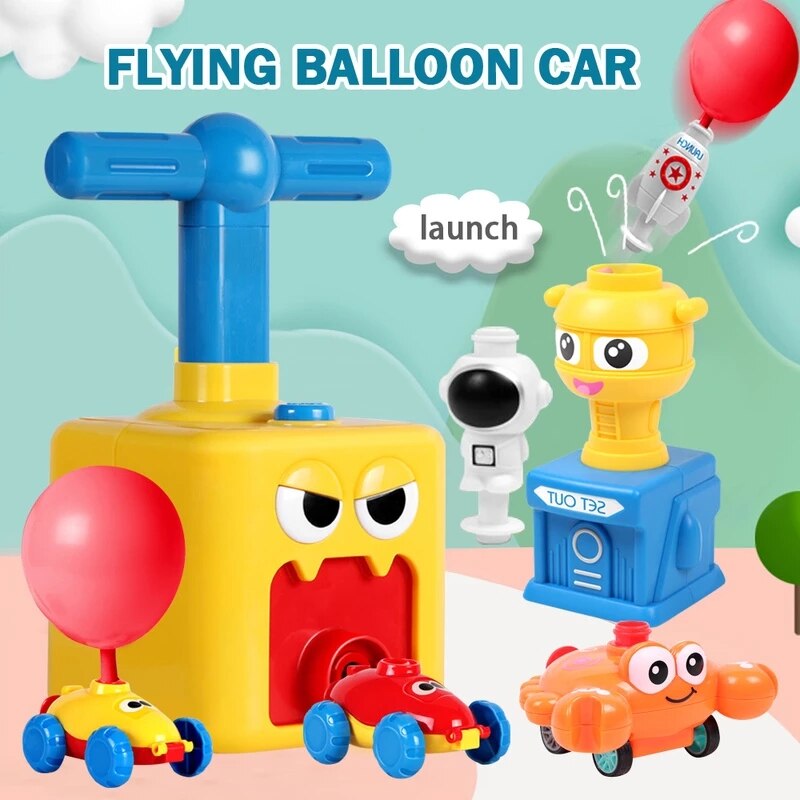 Funny Car Children Cute Car Inertial Power Balloon Toy Boy Hot Frog Duck Model Educational Science Experiment Toys For Kid Gifts