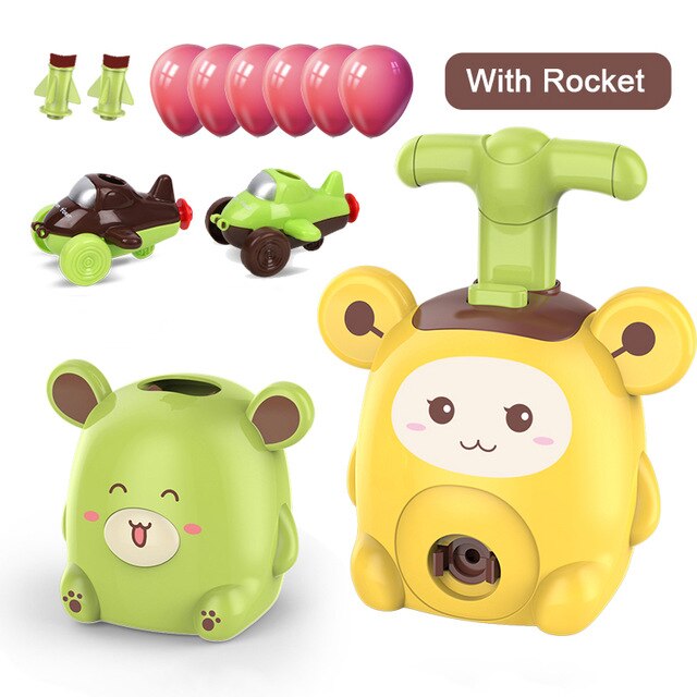 Funny Car Children Cute Car Inertial Power Balloon Toy Boy Hot Frog Duck Model Educational Science Experiment Toys For Kid Gifts