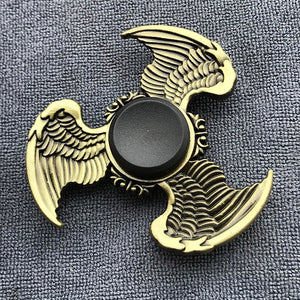 Bronze Superman Finger Spinner Toys for Children Thor Hammer Alloy Metal Hand Tri Spinner Ring for Adults Toys