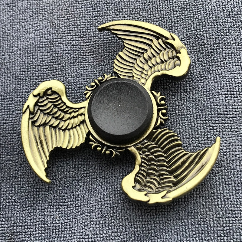 Bronze Superman Finger Spinner Toys for Children Thor Hammer Alloy Metal Hand Tri Spinner Ring for Adults Toys