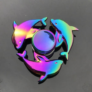 Colorful Zinc Alloy Fidget Spinner Gyro Toys R188 Metal Bearing Rainbow Hand Spinner  Focus Toys For Adult Kids Christmas Gifts