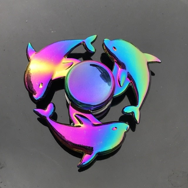 Colorful Zinc Alloy Fidget Spinner Gyro Toys R188 Metal Bearing Rainbow Hand Spinner  Focus Toys For Adult Kids Christmas Gifts