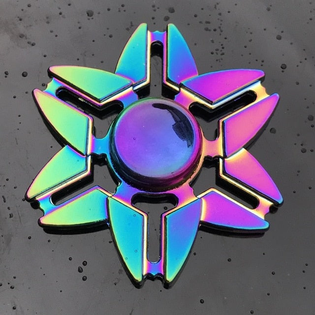 Colorful Zinc Alloy Fidget Spinner Gyro Toys R188 Metal Bearing Rainbow Hand Spinner  Focus Toys For Adult Kids Christmas Gifts