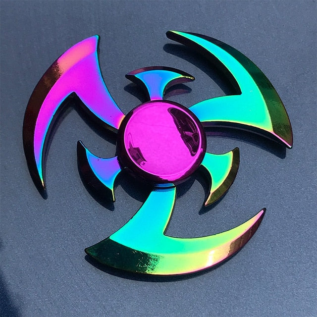 Colorful Zinc Alloy Fidget Spinner Gyro Toys R188 Metal Bearing Rainbow Hand Spinner  Focus Toys For Adult Kids Christmas Gifts