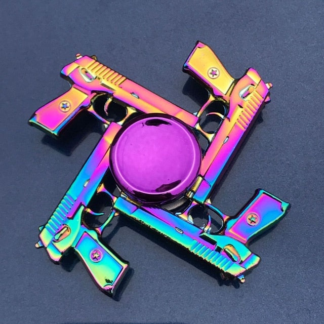 Colorful Zinc Alloy Fidget Spinner Gyro Toys R188 Metal Bearing Rainbow Hand Spinner  Focus Toys For Adult Kids Christmas Gifts