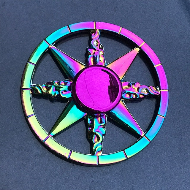 Colorful Zinc Alloy Fidget Spinner Gyro Toys R188 Metal Bearing Rainbow Hand Spinner  Focus Toys For Adult Kids Christmas Gifts