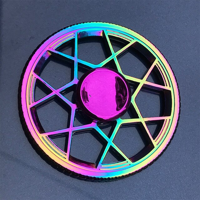 Colorful Zinc Alloy Fidget Spinner Gyro Toys R188 Metal Bearing Rainbow Hand Spinner  Focus Toys For Adult Kids Christmas Gifts