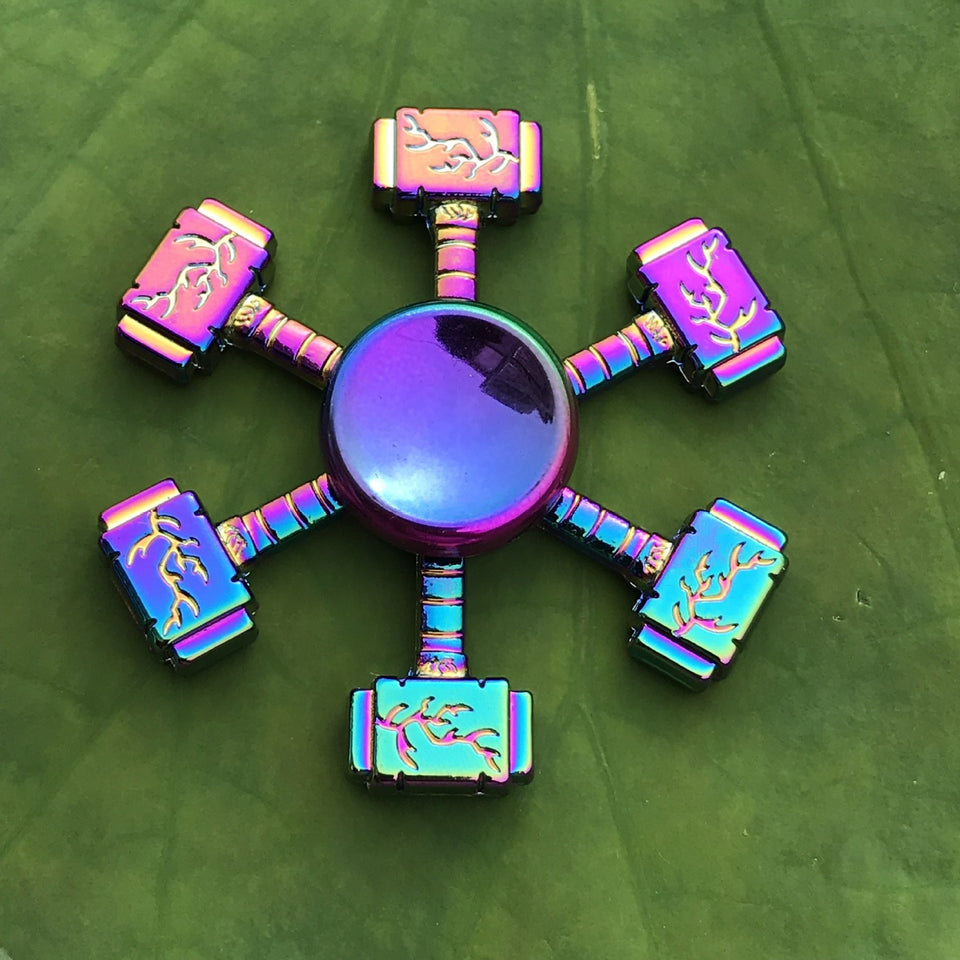 Dazzling Rainbow Finger Spinner Metal R118 Bearing Spinner Toy Adult Toys for Children Raytheon Mushroom 60-65mm Fidget Spinner