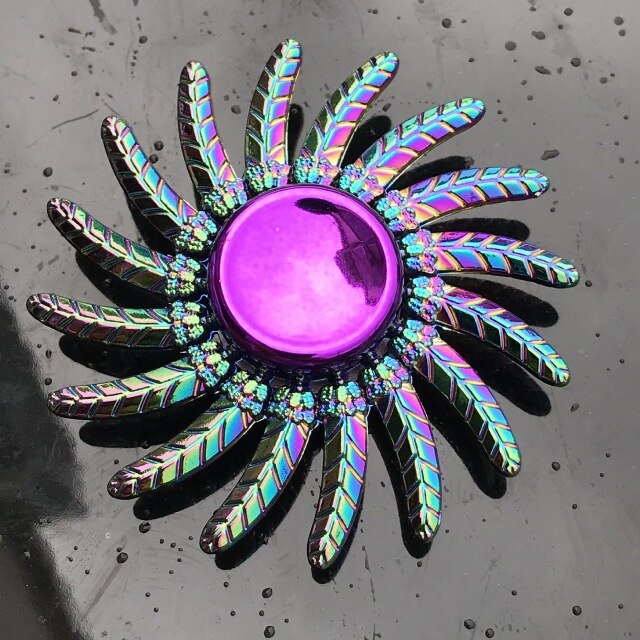 Dazzling Rainbow Finger Spinner Metal R118 Bearing Spinner Toy Adult Toys for Children Raytheon Mushroom 60-65mm Fidget Spinner