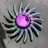 Dazzling Rainbow Finger Spinner Metal R118 Bearing Spinner Toy Adult Toys for Children Raytheon Mushroom 60-65mm Fidget Spinner
