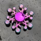 Dazzling Rainbow Finger Spinner Metal R118 Bearing Spinner Toy Adult Toys for Children Raytheon Mushroom 60-65mm Fidget Spinner
