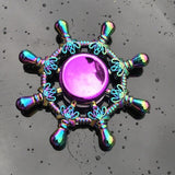 Dazzling Rainbow Finger Spinner Metal R118 Bearing Spinner Toy Adult Toys for Children Raytheon Mushroom 60-65mm Fidget Spinner