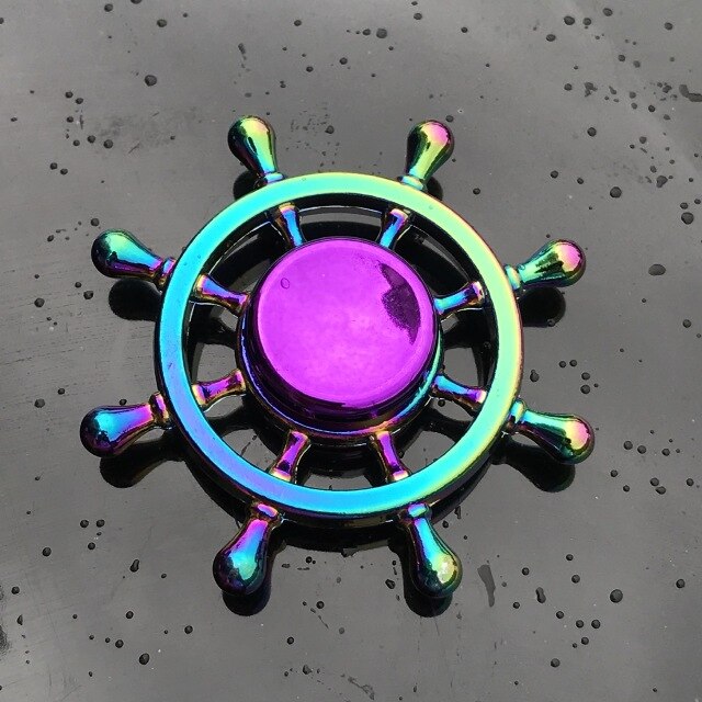 Dazzling Rainbow Finger Spinner Metal R118 Bearing Spinner Toy Adult Toys for Children Raytheon Mushroom 60-65mm Fidget Spinner