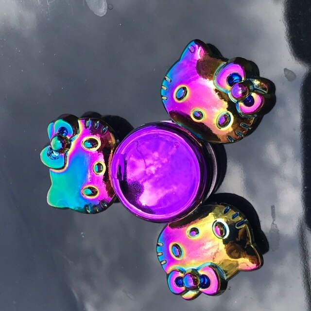 Dazzling Rainbow Finger Spinner Metal R118 Bearing Spinner Toy Adult Toys for Children Raytheon Mushroom 60-65mm Fidget Spinner