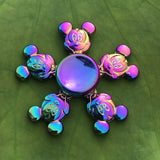 Dazzling Rainbow Finger Spinner Metal R118 Bearing Spinner Toy Adult Toys for Children Raytheon Mushroom 60-65mm Fidget Spinner