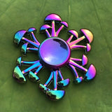 Dazzling Rainbow Finger Spinner Metal R118 Bearing Spinner Toy Adult Toys for Children Raytheon Mushroom 60-65mm Fidget Spinner