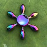 Dazzling Rainbow Finger Spinner Metal R118 Bearing Spinner Toy Adult Toys for Children Raytheon Mushroom 60-65mm Fidget Spinner