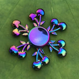 Dazzling Rainbow Finger Spinner Metal R118 Bearing Spinner Toy Adult Toys for Children Raytheon Mushroom 60-65mm Fidget Spinner