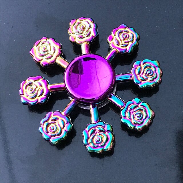 Dazzling Rainbow Finger Spinner Metal R118 Bearing Spinner Toy Adult Toys for Children Raytheon Mushroom 60-65mm Fidget Spinner
