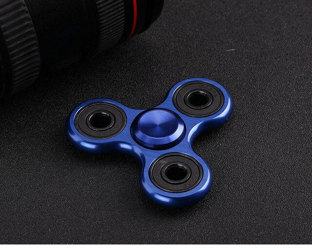 EDC Hand For Autism ADHD Anxiety Stress Relief Focus Kids Alloy Metal Aluminum Spinner Hand  Fidget Spinner Toys